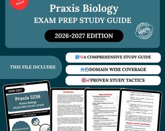 Guía de estudio de biología Praxis 2026 / Guía de estudio Praxis 5236 / Guía de estudio de biología Praxis 5236 / Biología Praxis 5236 / Examen Praxis 5236