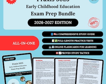 Praxis 5025 Prep Bundle 2026 | Praxis 5025 | Praxis 5025 Exam | Praxis Early Childhood Education | Praxis 5025 Study Guide | Praxis Exam