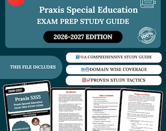Praxis 5355 Study Guide 2026 | Praxis 5355 Exam | Praxis 5355 Study Guide | Praxis Special Education Exam | Praxis 5355 | Praxis 5355 Study