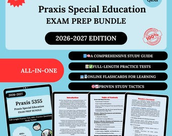 Praxis 5355 Bundle 2026 | Praxis 5355 | Praxis Exam | Praxis Special Education | Special Education Exam | 5355 Praxis Study Materials