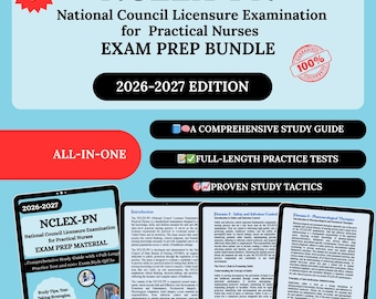 Paquete de preparación para el NCLEX PN 2026 / Guía de estudio para el NCLEX PN / Examen NCLEX PN / NCLEX PN 2026 / Repaso para el NCLEX PN / Libro de nueva generación para el NCLEX PN 2026-2027