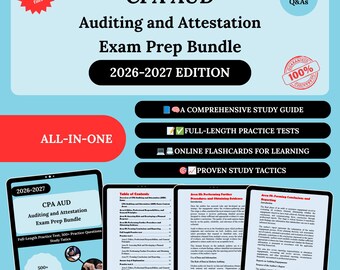 CPA AUD Prep Bundle 2026 | Cpa Exam Aud | Cpa Aud Exam | Cpa Aud | Cpa Aud Notes | Cpa Audit | Cpa Audit Exam | Aud Cpa | Aud Cpa Notes