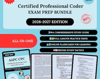 Cpc Prep Bundle 2026 | Cpc Study Guide | Cpc Exam | Cpc | Certified Professional Coder | Certified Professional Coder Study Guide | Cpc Test
