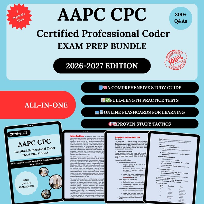 Cpc Prep Bundle 2026 | Cpc Exam Guide | Cpc Study Guide | Cpc Exam ...
