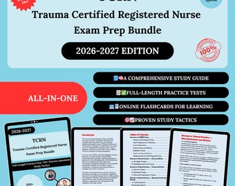 Tcrn Prep Bundle 2026 | Tcrn Study | Trauma Certified | Trauma Certified Registered Nurse | Tcrn Exam | Tcrn | Trauma Certified Nurse