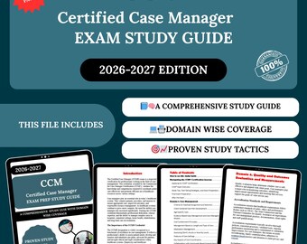 Ccm Exam Study Guide 2026 | Ccm Study Guide | Certified Case Manager Exam | Case Manager Notes | Ccm Exam