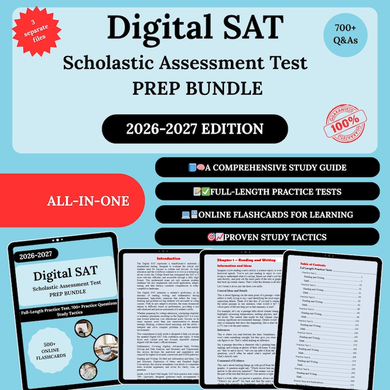Sat Bundle 2026 | Sat Test Prep | Sat Prep | Sat Exam | Sat Notes | Sat ...