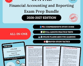 CPA FAR Prep Bundle 2026 | Flashcards for the Cpa Far Exam | Cpa Far Notes | Financial Accounting and Reporting | Cpa Far Exam | Cpa Far