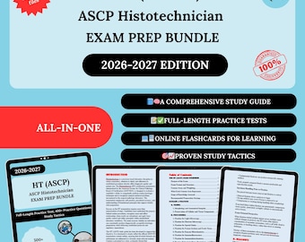 Ht Prep Bundle 2026 | Ht Exam | Histotechnician | Ht Ascp Flashcards | Histotechnician Exam | Ascp Ht Study | Histotechnician Study Guide
