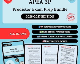 Apea 3p Prep Bundle 2026 | 3p Study Guide | Apea 3p Exam | Apea Exam | Apea Predictor | Apea 3p Predictor | Apea Psych | Apea Notes