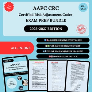 AAPC CRC Prep Bundle 2026 | Crc-Prüfung | Aapc Crc | Aapc zertifizierter Risikoanpassungs-Coder-Leitfaden | Crc Prüfungspraxis | Crc Studienführer | Kressiert