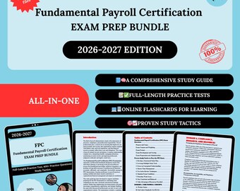 Fundamental Payroll Certification 2026 | Payroll Certificate | Fundamental Payroll Certification Exam | Payroll Study Guide | Payroll Study