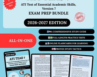 Ati Teas 7 Prep Bundle 2026 | Ati Teas 7 | Ati Teas 7 Study Guide | Ati Teas 7 Exam | Ati Teas 7 Study | Ati Teas 7 Exam Questions