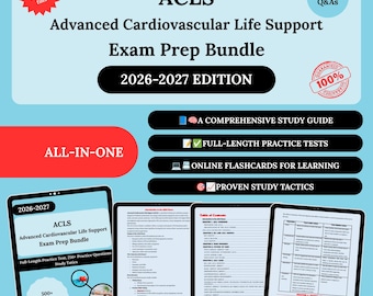 ACLS Prep Bundle 2026 | Acls Exam | Acls Study | Acls Provider Manual | Acls Test Questions | Advanced Cardiovascular Life Support Exam