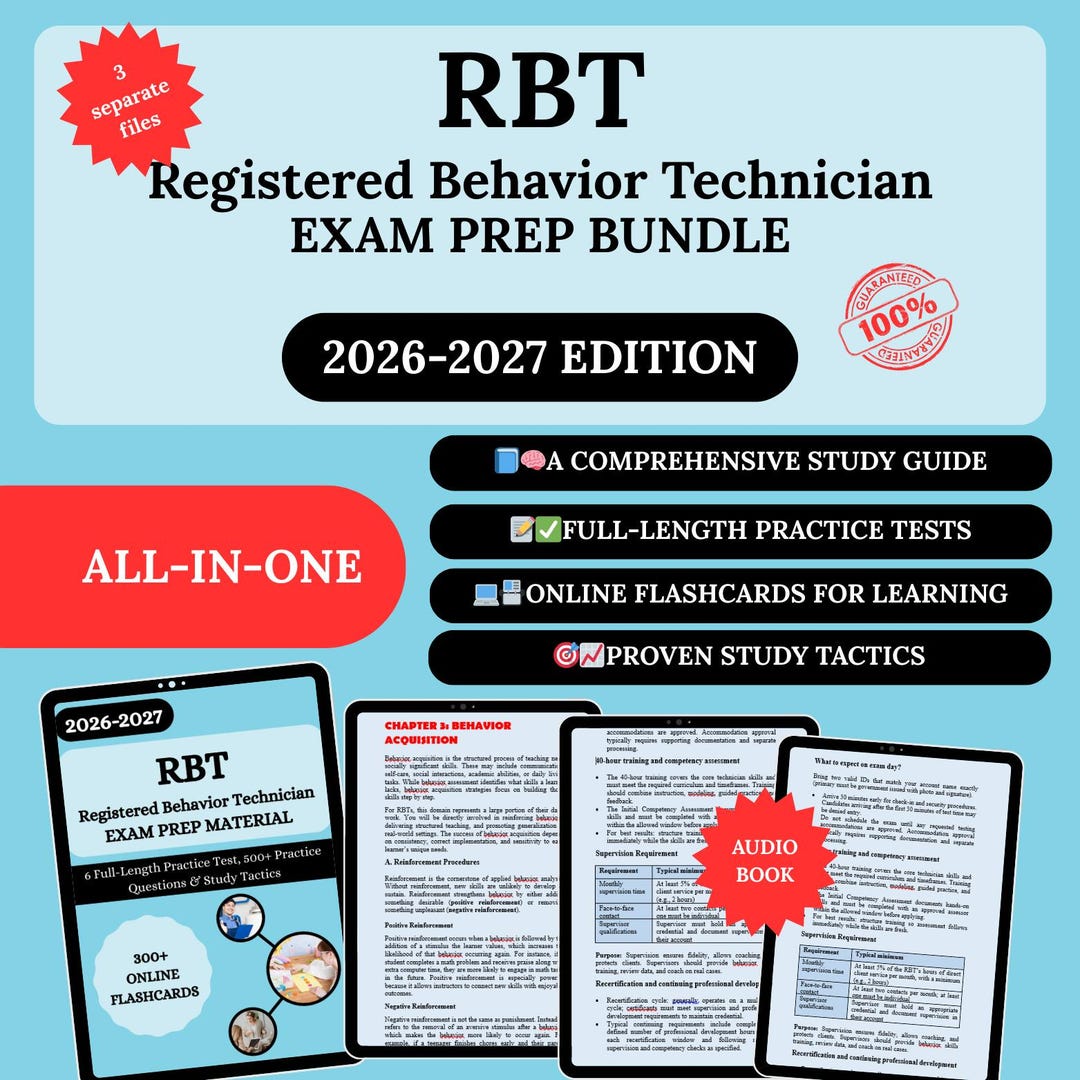 Study Guide Rbt 2025 Rbt Bundle Guide 2026 | Rbt Third Edition Study Guide | Rbt Exam Study ...