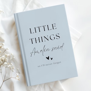 Personalized Kids Sayings Journal | Little Things My Child Said Memory Book | Custom Name Keepsake Notebook for Mom