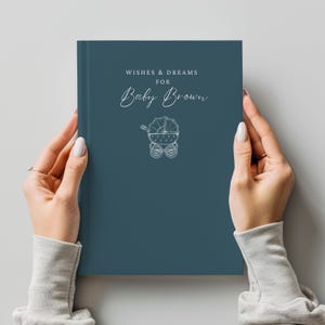 Personlig babyönskningar och drömmar minnesbok | Babyshower gästbok | Ny babyminnesbok
