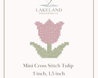 Mini Tulip Cross Stitch Machine Embroidery Design