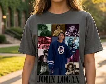 John Logan Eras Shirt | Off Campus Fan Merch | Hockey Romance Gift for Her | BookTok Charcoal Tee