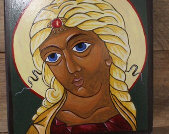 Angel With the Golden Hair - Hand Painted Icon