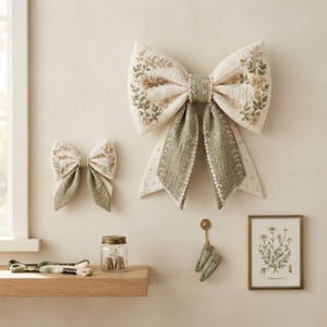 Giant Quilted Bow Sewing Pattern PDF, Oversized Door Bow Template, DIY Front Door Fabric Bow Decor, Instant Download