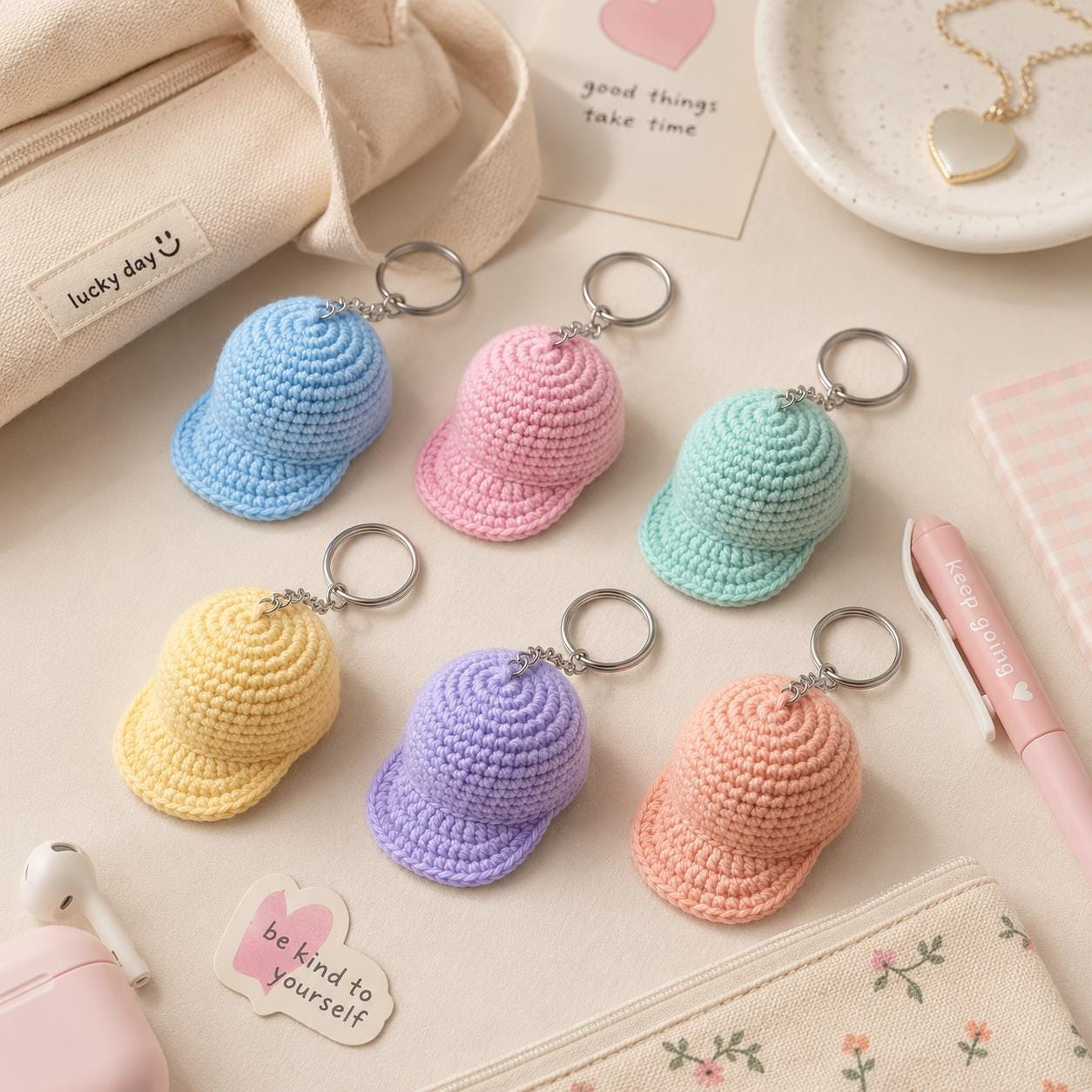 30 Cowboy Hat Crochet Patterns for Western-Inspired Hats, Miniatures, and Giftable Makes 4 Crochet Cap Keychain Pattern