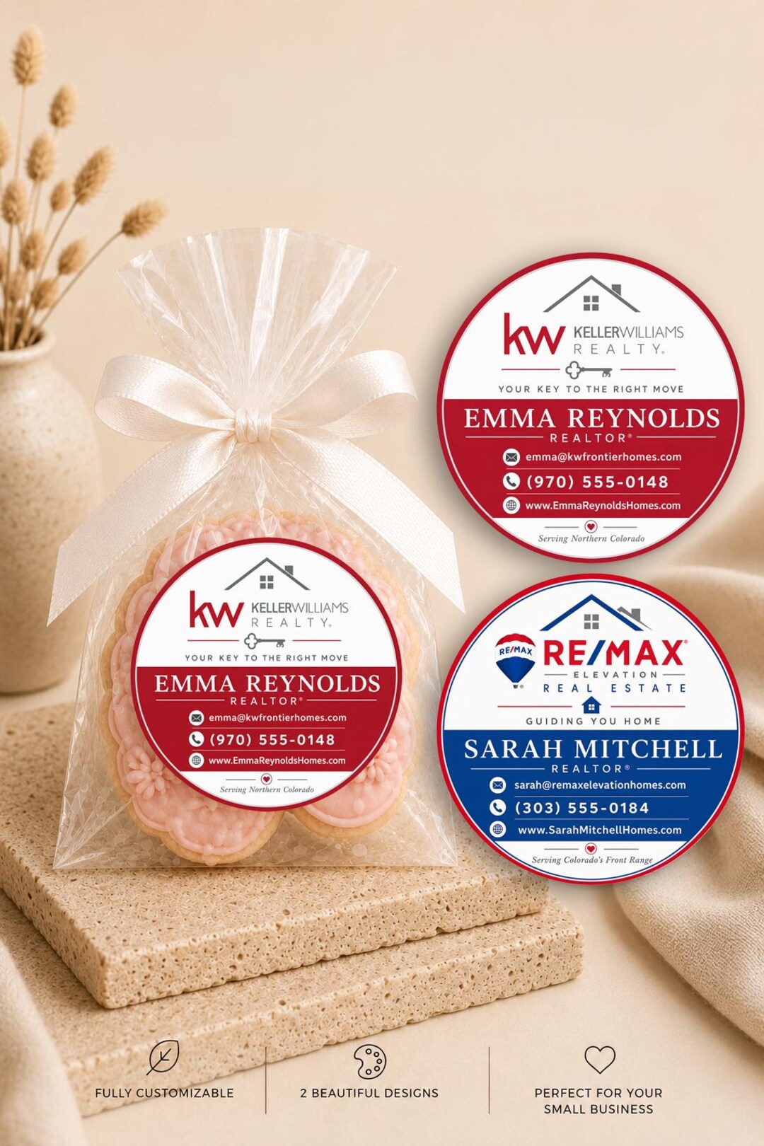 Real Estate Label Custom Realtor Labels | Personalized Real Estate Agent Gift, Open House ...