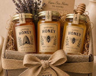 Vintage Honey Jar Labels | Personalized Bee Labels | Water Resistant | Beekeeping Custom Rectangle Stickers