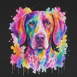 German Shorthaired Pointer Mouse Pad, Colorful Watercolor Dog Desk Mat, GSP Lover Gift, Dog Mom Office Decor