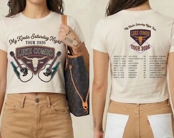 Luke Combs My Kinda Saturday Night Tour 2026 T-Shirt, Country Music Fan Gift, Vintage Acoustic Guitar Tee, 2026 Concert Merch