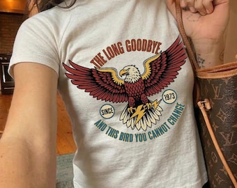 The Eagles The Long Goodbye Final Tour T-Shirt, Vintage Eagle Graphic Tee, Rock Music Fan Gift, 1973 Retro Bird Shirt