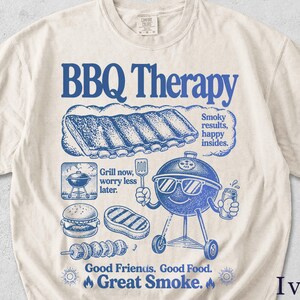 Funny BBQ Shirt | Retro Grill Master Graphic Tee | BBQ Gift for Him, Unisex T-Shirt V4299H image 1