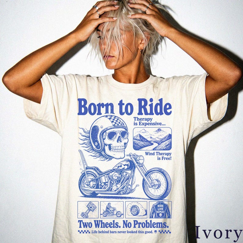 Biker Shirt | Funny Retro Motorcycle Tee | Unisex Graphic Tee | Gift for Him HNOXPI image 6