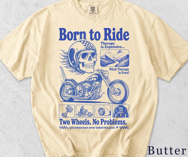 Biker Shirt | Funny Retro Motorcycle Tee | Unisex Graphic Tee | Gift for Him HNOXPI image 4
