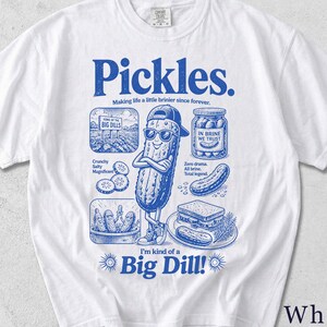 Funny Pickle Shirt, Retro Pickles Graphic Tee, Food Lover Gift, Unisex T-Shirt BFCN4V image 3