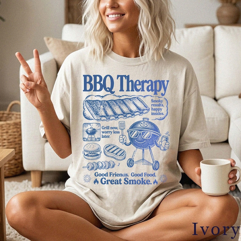 Funny BBQ Shirt | Retro Grill Master Graphic Tee | BBQ Gift for Him, Unisex T-Shirt V4299H image 2