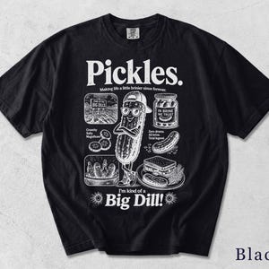 Funny Pickle Shirt, Retro Pickles Graphic Tee, Food Lover Gift, Unisex T-Shirt BFCN4V image 8
