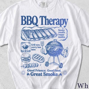 Funny BBQ Shirt | Retro Grill Master Graphic Tee | BBQ Gift for Him, Unisex T-Shirt V4299H image 3