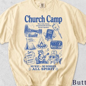 Church Camp Shirt | Retro Funny Faith Tee | Christian Summer Camp Gift 5ARQXL image 4