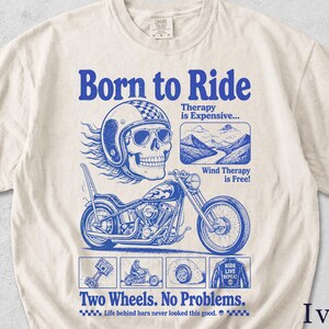 Biker Shirt | Funny Retro Motorcycle Tee | Unisex Graphic Tee | Gift for Him HNOXPI image 1