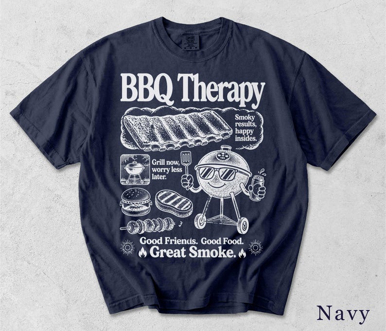 Funny BBQ Shirt | Retro Grill Master Graphic Tee | BBQ Gift for Him, Unisex T-Shirt V4299H image 9