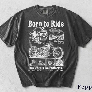 Biker Shirt | Funny Retro Motorcycle Tee | Unisex Graphic Tee | Gift for Him HNOXPI image 7