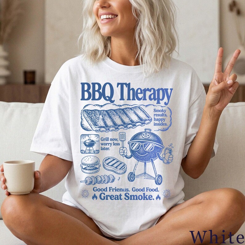 Funny BBQ Shirt | Retro Grill Master Graphic Tee | BBQ Gift for Him, Unisex T-Shirt V4299H image 5