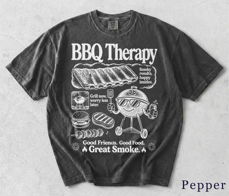 Funny BBQ Shirt | Retro Grill Master Graphic Tee | BBQ Gift for Him, Unisex T-Shirt V4299H image 7