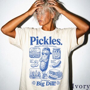 Funny Pickle Shirt, Retro Pickles Graphic Tee, Food Lover Gift, Unisex T-Shirt BFCN4V image 6