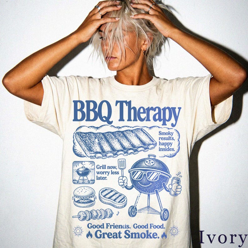 Funny BBQ Shirt | Retro Grill Master Graphic Tee | BBQ Gift for Him, Unisex T-Shirt V4299H image 6