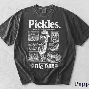 Funny Pickle Shirt, Retro Pickles Graphic Tee, Food Lover Gift, Unisex T-Shirt BFCN4V image 7