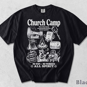 Church Camp Shirt | Retro Funny Faith Tee | Christian Summer Camp Gift 5ARQXL image 8