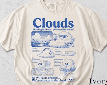 Clouds Shirt | Funny Retro Nature Tee | Weather Science Graphic | Sky Lover Gift E6U538