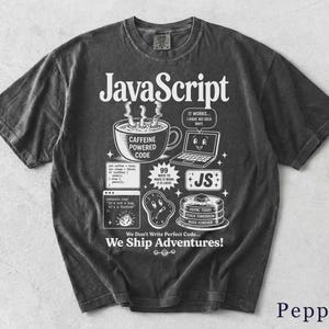 Funny JavaScript Shirt | Retro Coding Graphic Tee | Programmer Gift, Developer Humor Unisex T-Shirt 4QXJL8 Bild 7